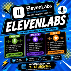 ElevenLabs Starter / Creator / Pro / Scale / Business 1-12 Месяцев | ПОЛНАЯ